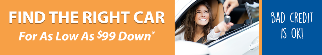 Cars as low as $99 down* promo – RI101, MA104 and MA103